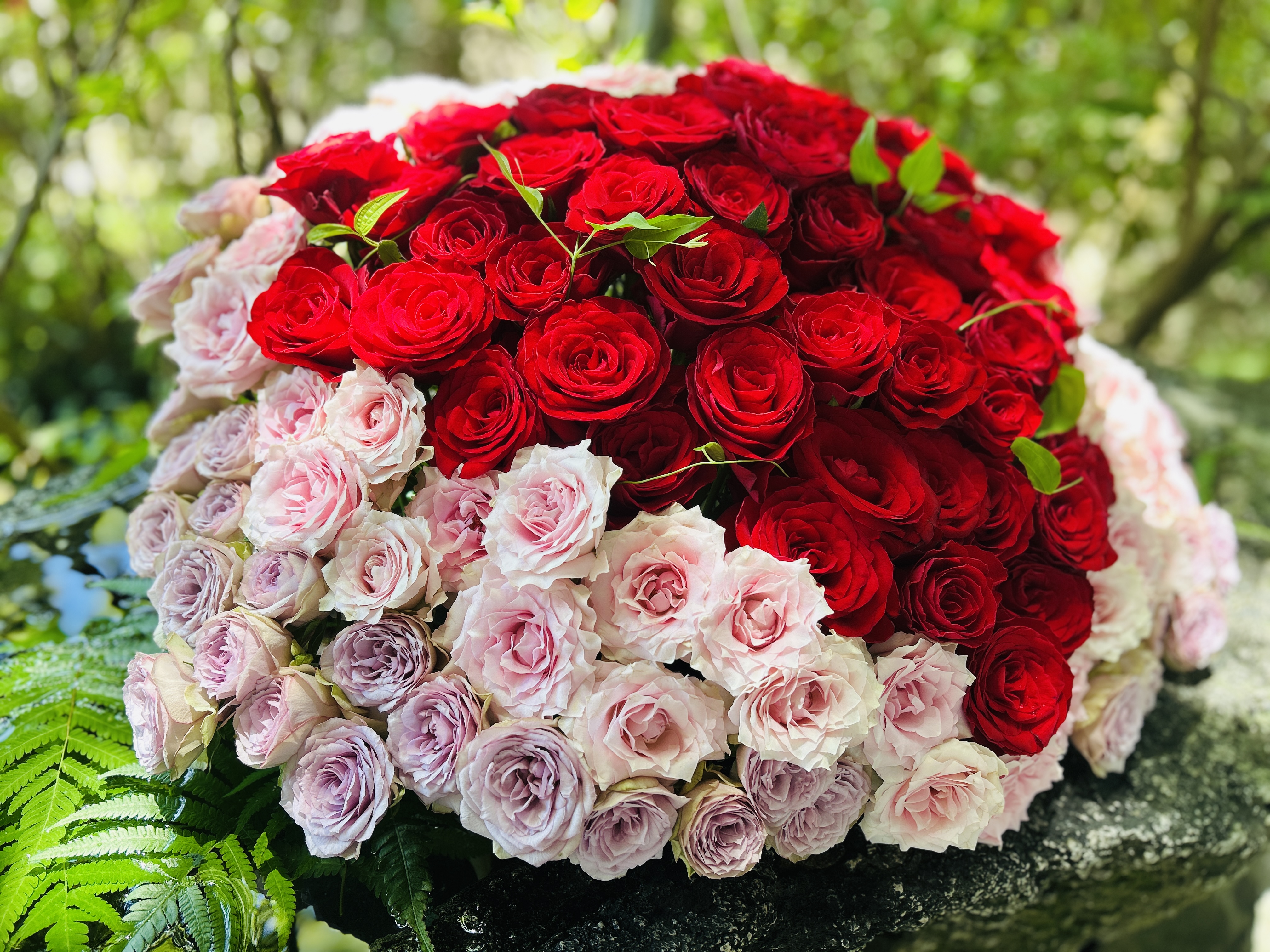 年に一度の💖ハート花手水💖
